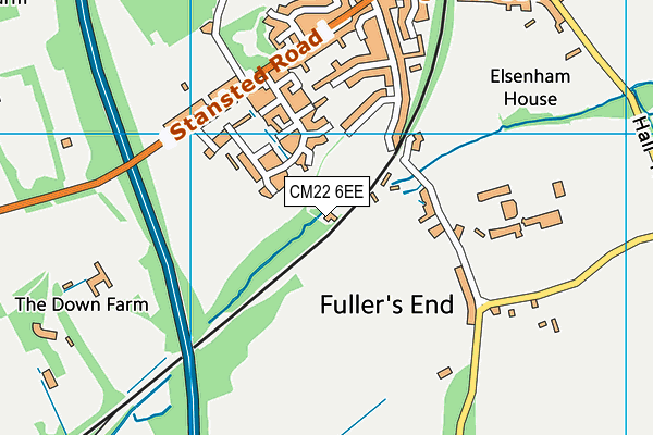CM22 6EE map - OS VectorMap District (Ordnance Survey) CM22 6EE map - OS VectorMap District (Ordnance Survey)
