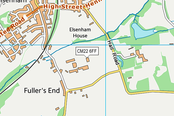 CM22 6FF map - OS VectorMap District (Ordnance Survey)
