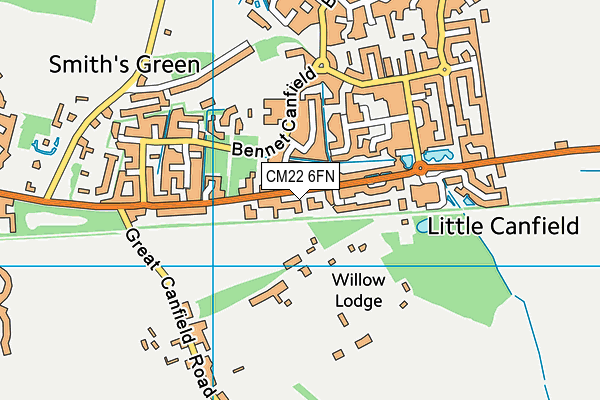 CM22 6FN map - OS VectorMap District (Ordnance Survey) CM22 6FN map - OS VectorMap District (Ordnance Survey)