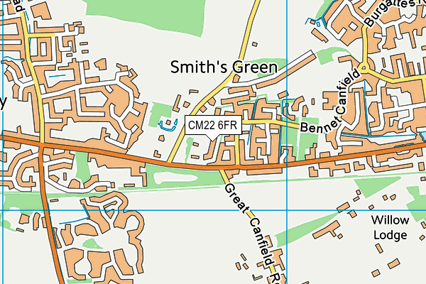 CM22 6FR map - OS VectorMap District (Ordnance Survey) CM22 6FR map - OS VectorMap District (Ordnance Survey)