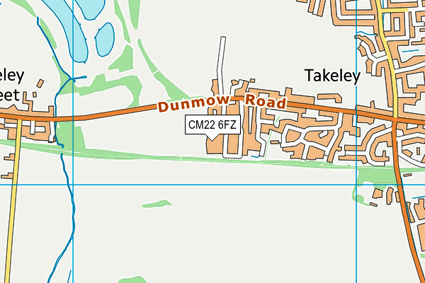 CM22 6FZ map - OS VectorMap District (Ordnance Survey) CM22 6FZ map - OS VectorMap District (Ordnance Survey)