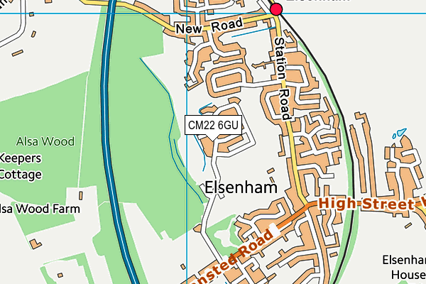 CM22 6GU map - OS VectorMap District (Ordnance Survey) CM22 6GU map - OS VectorMap District (Ordnance Survey)