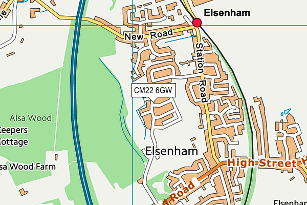 CM22 6GW map - OS VectorMap District (Ordnance Survey) CM22 6GW map - OS VectorMap District (Ordnance Survey)