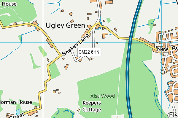 CM22 6HN map - OS VectorMap District (Ordnance Survey) CM22 6HN map - OS VectorMap District (Ordnance Survey)
