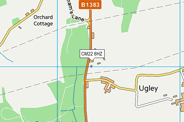 CM22 6HZ map - OS VectorMap District (Ordnance Survey) CM22 6HZ map - OS VectorMap District (Ordnance Survey)