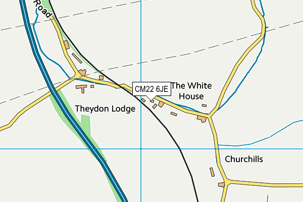 CM22 6JE map - OS VectorMap District (Ordnance Survey) CM22 6JE map - OS VectorMap District (Ordnance Survey)