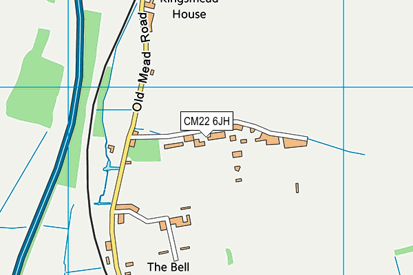 CM22 6JH map - OS VectorMap District (Ordnance Survey)