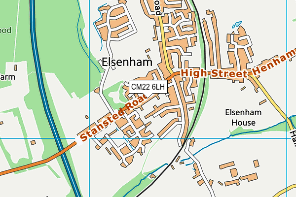 CM22 6LH map - OS VectorMap District (Ordnance Survey) CM22 6LH map - OS VectorMap District (Ordnance Survey)