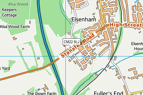 CM22 6LJ map - OS VectorMap District (Ordnance Survey) CM22 6LJ map - OS VectorMap District (Ordnance Survey)