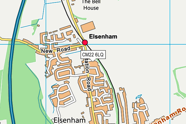 CM22 6LQ map - OS VectorMap District (Ordnance Survey)