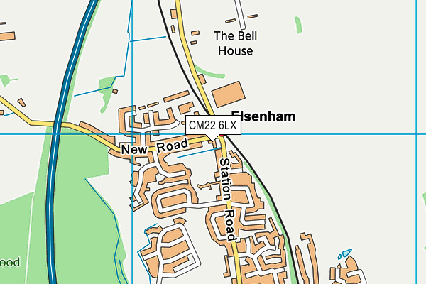 CM22 6LX map - OS VectorMap District (Ordnance Survey) CM22 6LX map - OS VectorMap District (Ordnance Survey)