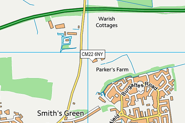CM22 6NY map - OS VectorMap District (Ordnance Survey) CM22 6NY map - OS VectorMap District (Ordnance Survey)