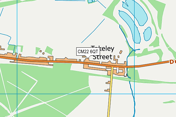 CM22 6QT map - OS VectorMap District (Ordnance Survey)