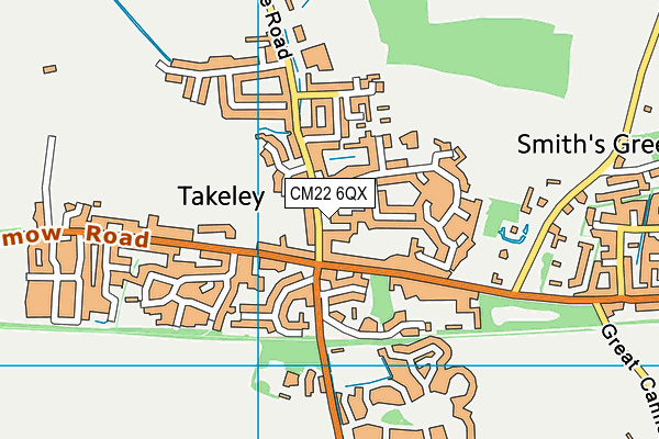 CM22 6QX map - OS VectorMap District (Ordnance Survey) CM22 6QX map - OS VectorMap District (Ordnance Survey)
