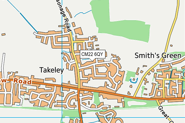 CM22 6QY map - OS VectorMap District (Ordnance Survey) CM22 6QY map - OS VectorMap District (Ordnance Survey)