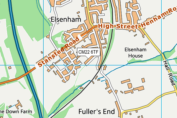CM22 6TF map - OS VectorMap District (Ordnance Survey) CM22 6TF map - OS VectorMap District (Ordnance Survey)