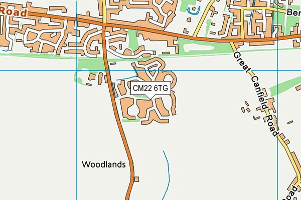 CM22 6TG map - OS VectorMap District (Ordnance Survey) CM22 6TG map - OS VectorMap District (Ordnance Survey)