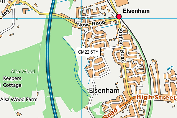 CM22 6TY map - OS VectorMap District (Ordnance Survey) CM22 6TY map - OS VectorMap District (Ordnance Survey)