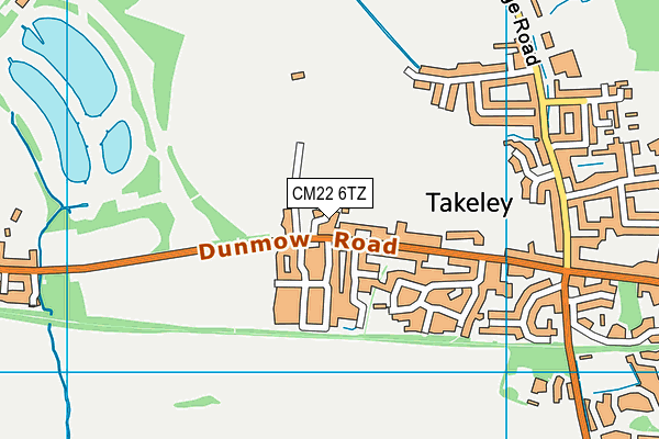 CM22 6TZ map - OS VectorMap District (Ordnance Survey) CM22 6TZ map - OS VectorMap District (Ordnance Survey)