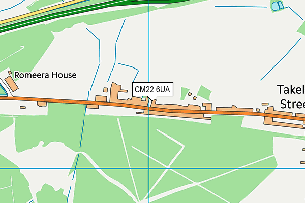 CM22 6UA map - OS VectorMap District (Ordnance Survey) CM22 6UA map - OS VectorMap District (Ordnance Survey)