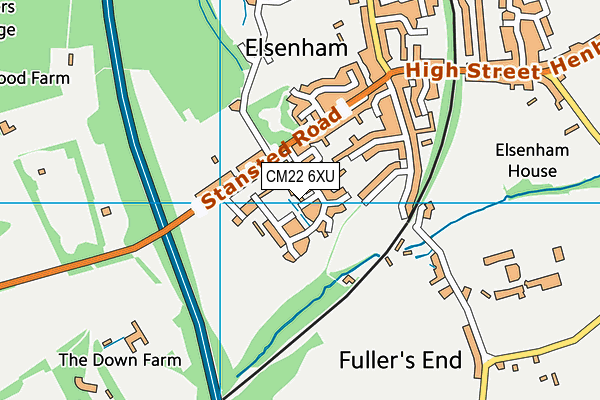 CM22 6XU map - OS VectorMap District (Ordnance Survey) CM22 6XU map - OS VectorMap District (Ordnance Survey)