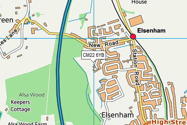 CM22 6YB map - OS VectorMap District (Ordnance Survey) CM22 6YB map - OS VectorMap District (Ordnance Survey)