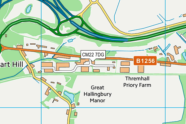 CM22 7DG map - OS VectorMap District (Ordnance Survey) CM22 7DG map - OS VectorMap District (Ordnance Survey)