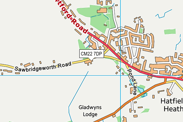 CM22 7DP map - OS VectorMap District (Ordnance Survey) CM22 7DP map - OS VectorMap District (Ordnance Survey)