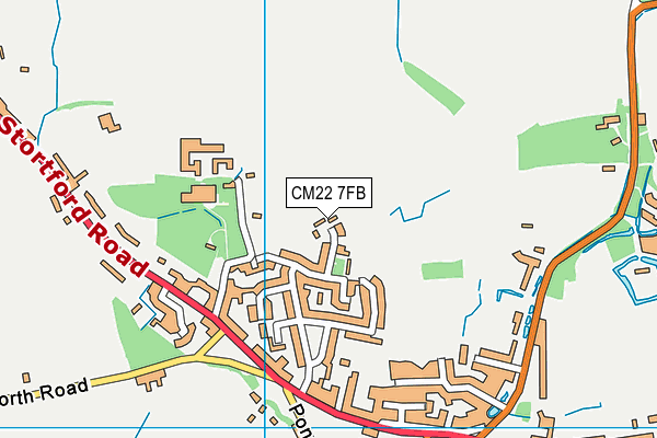 CM22 7FB map - OS VectorMap District (Ordnance Survey) CM22 7FB map - OS VectorMap District (Ordnance Survey)