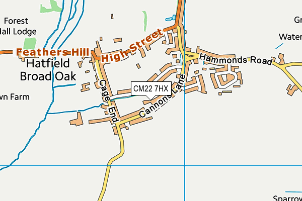 CM22 7HX map - OS VectorMap District (Ordnance Survey) CM22 7HX map - OS VectorMap District (Ordnance Survey)