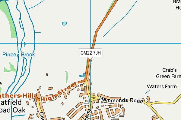 CM22 7JH map - OS VectorMap District (Ordnance Survey) CM22 7JH map - OS VectorMap District (Ordnance Survey)