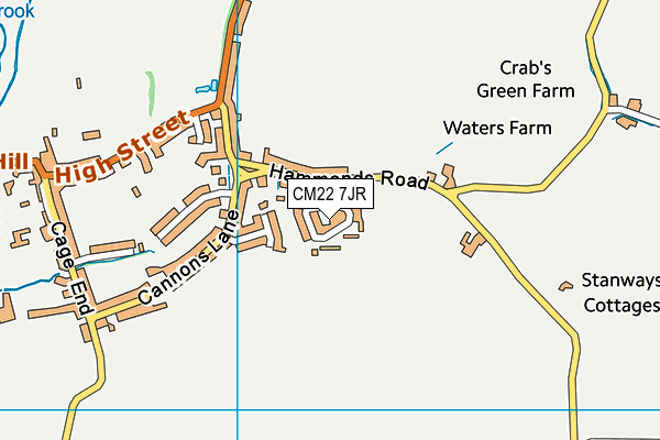 CM22 7JR map - OS VectorMap District (Ordnance Survey) CM22 7JR map - OS VectorMap District (Ordnance Survey)