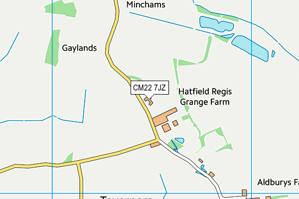 CM22 7JZ map - OS VectorMap District (Ordnance Survey) CM22 7JZ map - OS VectorMap District (Ordnance Survey)