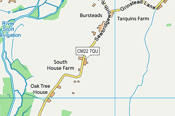 CM22 7QU map - OS VectorMap District (Ordnance Survey) CM22 7QU map - OS VectorMap District (Ordnance Survey)