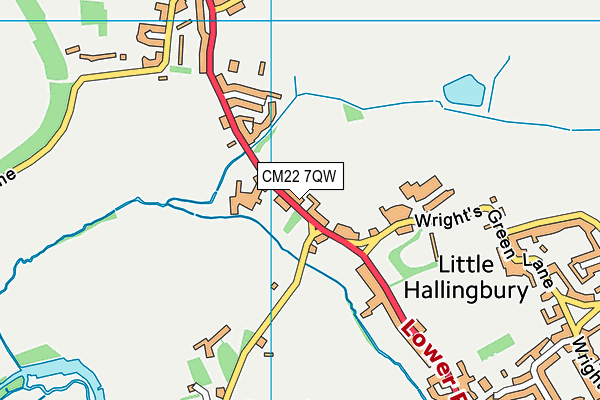 CM22 7QW map - OS VectorMap District (Ordnance Survey) CM22 7QW map - OS VectorMap District (Ordnance Survey)