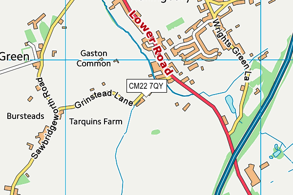 CM22 7QY map - OS VectorMap District (Ordnance Survey) CM22 7QY map - OS VectorMap District (Ordnance Survey)