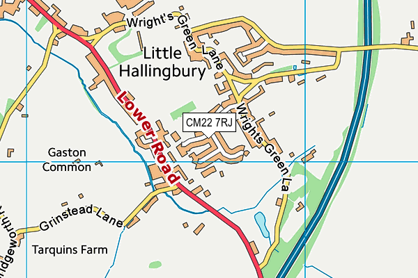CM22 7RJ map - OS VectorMap District (Ordnance Survey) CM22 7RJ map - OS VectorMap District (Ordnance Survey)