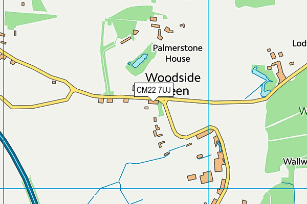 CM22 7UJ map - OS VectorMap District (Ordnance Survey) CM22 7UJ map - OS VectorMap District (Ordnance Survey)