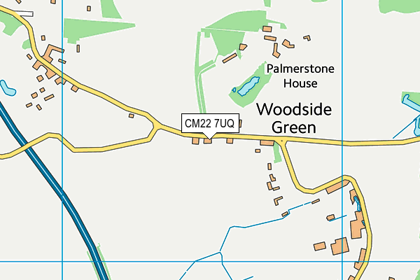 CM22 7UQ map - OS VectorMap District (Ordnance Survey)