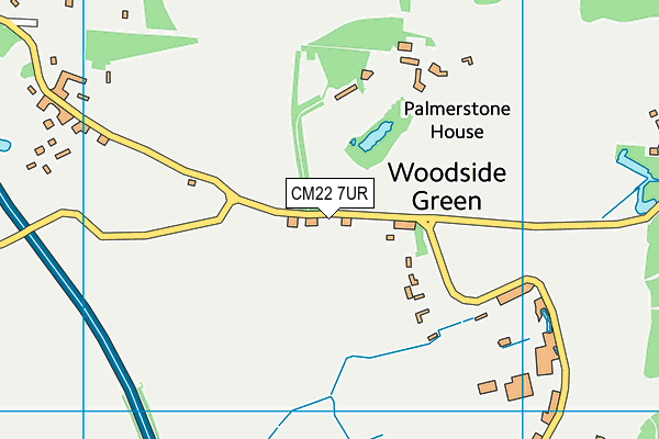 CM22 7UR map - OS VectorMap District (Ordnance Survey) CM22 7UR map - OS VectorMap District (Ordnance Survey)