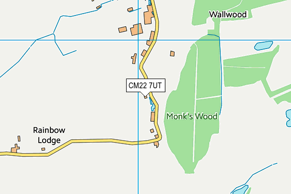 CM22 7UT map - OS VectorMap District (Ordnance Survey)