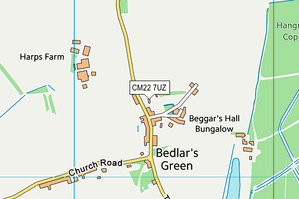 CM22 7UZ map - OS VectorMap District (Ordnance Survey) CM22 7UZ map - OS VectorMap District (Ordnance Survey)