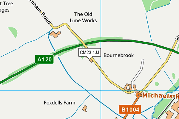 CM23 1JJ map - OS VectorMap District (Ordnance Survey) CM23 1JJ map - OS VectorMap District (Ordnance Survey)