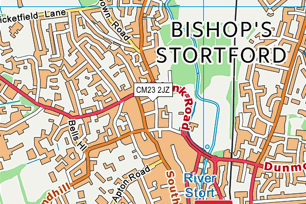 CM23 2JZ map - OS VectorMap District (Ordnance Survey)