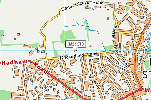CM23 2TD map - OS VectorMap District (Ordnance Survey) CM23 2TD map - OS VectorMap District (Ordnance Survey)