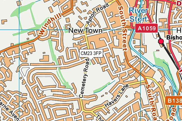 CM23 3FP map - OS VectorMap District (Ordnance Survey) CM23 3FP map - OS VectorMap District (Ordnance Survey)