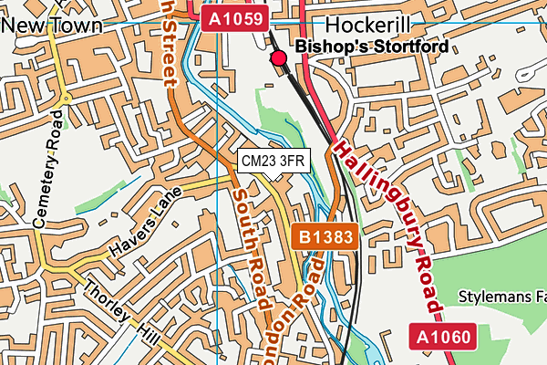 CM23 3FR map - OS VectorMap District (Ordnance Survey) CM23 3FR map - OS VectorMap District (Ordnance Survey)