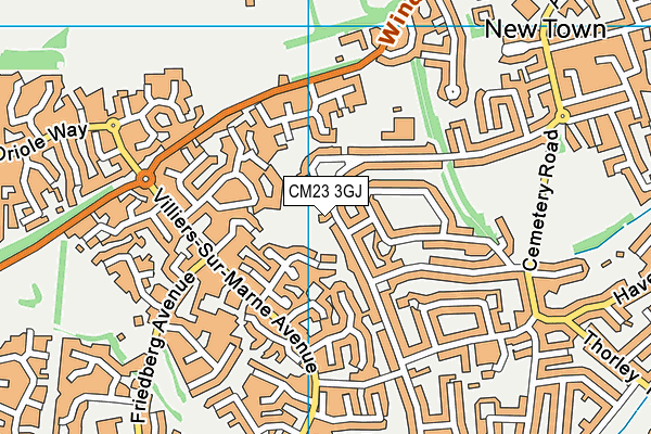 CM23 3GJ map - OS VectorMap District (Ordnance Survey) CM23 3GJ map - OS VectorMap District (Ordnance Survey)