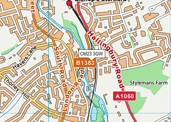 CM23 3GW map - OS VectorMap District (Ordnance Survey) CM23 3GW map - OS VectorMap District (Ordnance Survey)