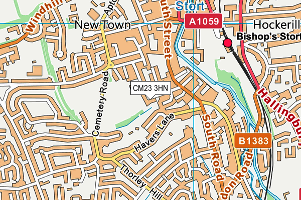 CM23 3HN map - OS VectorMap District (Ordnance Survey) CM23 3HN map - OS VectorMap District (Ordnance Survey)